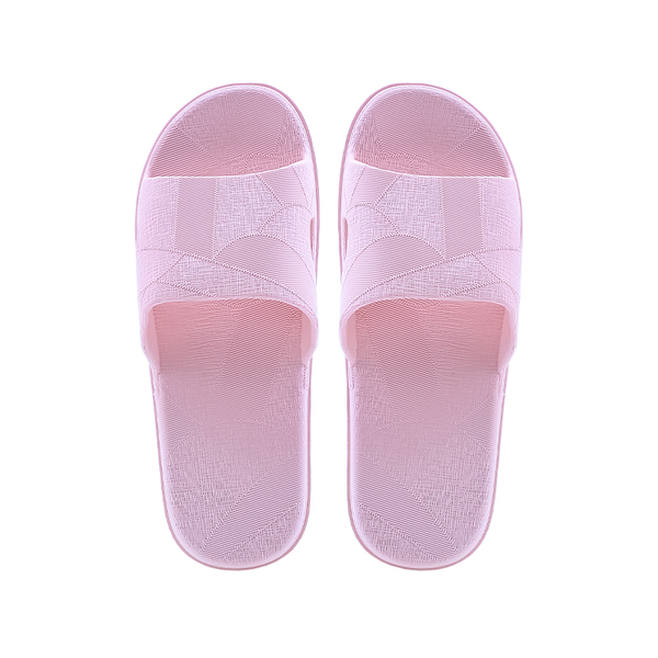 (Кол-во в коробке 32 шт) Kardli Женские шлепанцы 459 Абстрактные геометрические шлепанцы розовые (38-39)